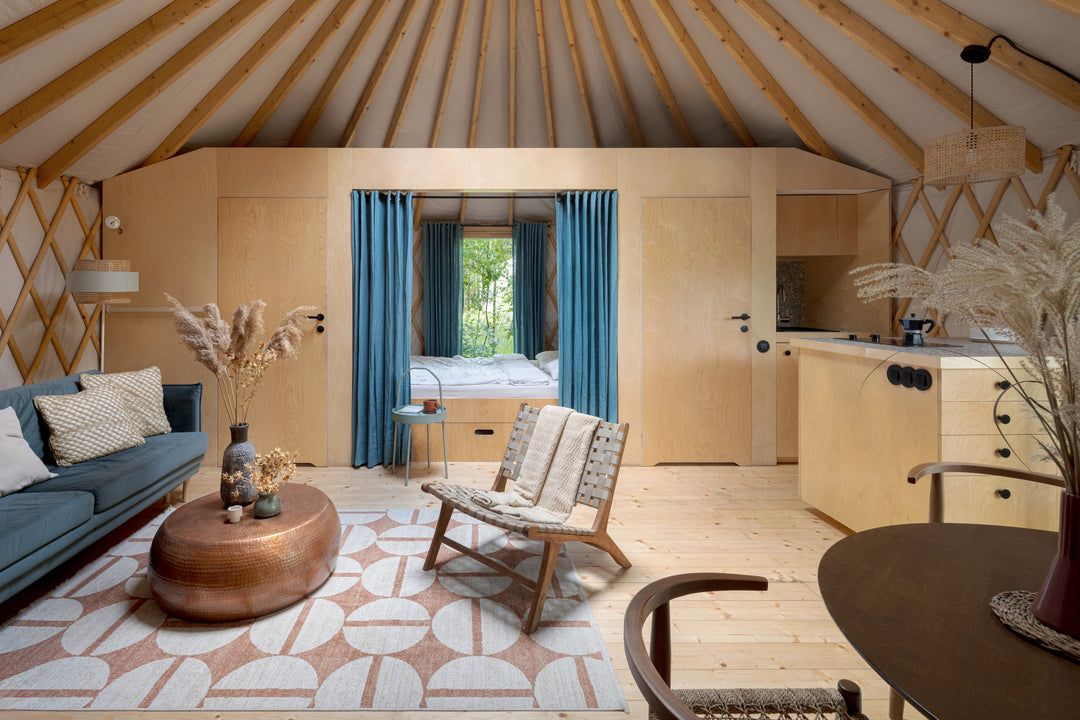 Modern yurt interior