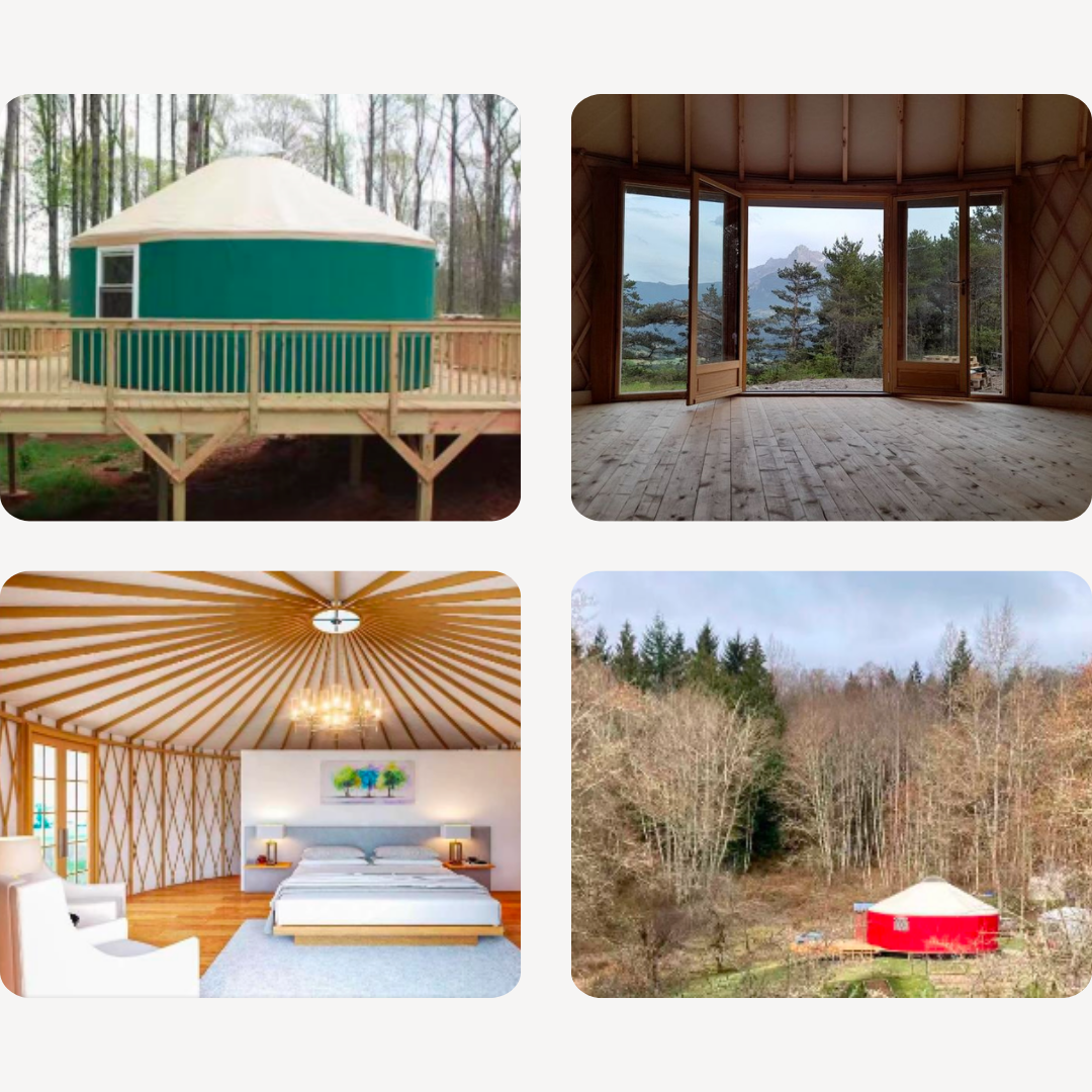 yurt exterior and interior photos