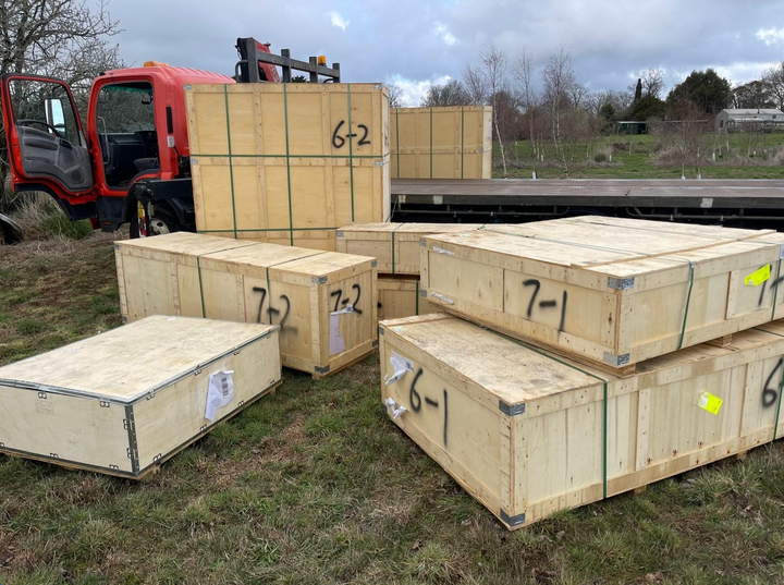 6 and a 7 metre yurt delivery in Victoria, Australia