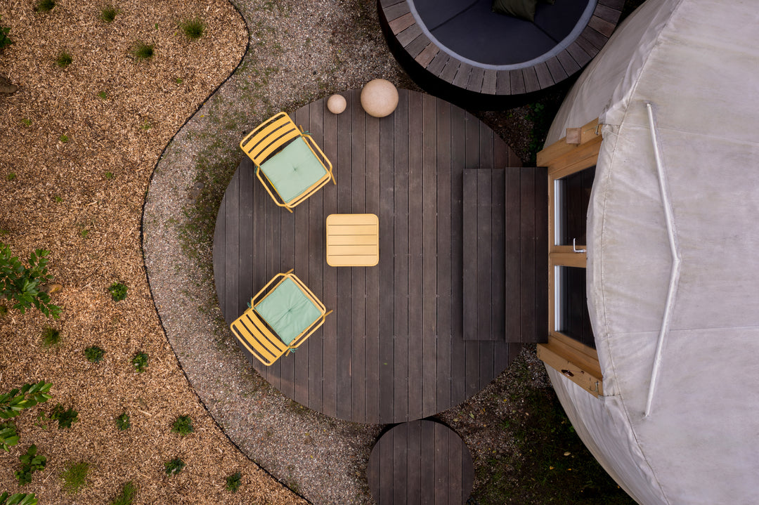 Yurt glamping set up